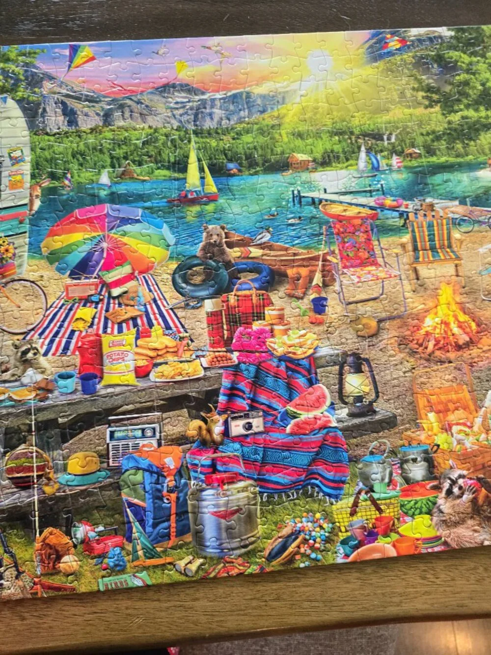 500 Piece Jigsaw Puzzle Hidden Images Camping Beach
